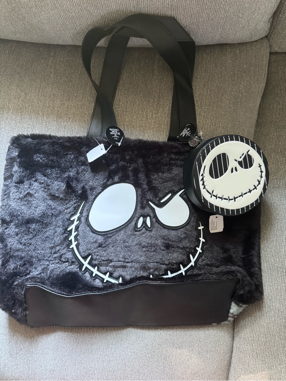 The Nightmare Before Christmas Jack Skellington/sally Tote Bag and coin purse